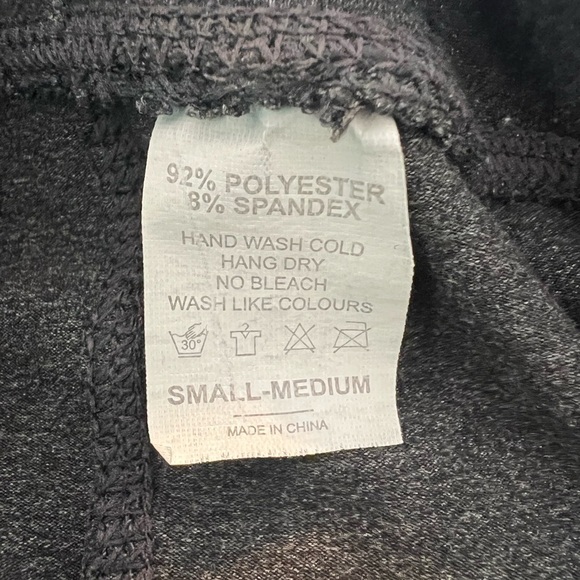 Charcoal Grey High-Waisted Leggings with Pockets – Size S/M - Picture 2 of 4